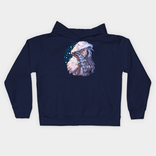 Snowy Mystic Kids Hoodie by A.Artistries